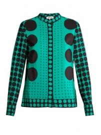 Multi polka-dot print silk crepe de Chine blouse at Matches