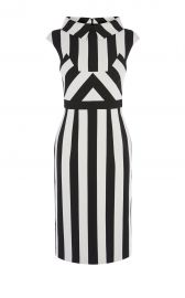 Multi stripe dress at Karen Millen