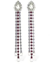 Multicolor Crystal Fringe Drop Earrings by Area at Luisaviaroma