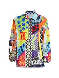 Multicolor Mixed Print Silk Shirt at Saks Fifth Avenue