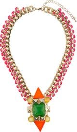 Multicolor Mixed Stone Collar at Topshop