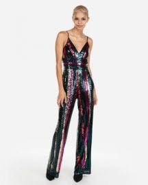 Multicolor Sequin Jumpsuit at Express