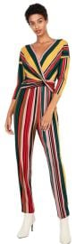 Multicolor Stripe Twist Front Jumpsuit at Express