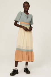 Multicolored Colorblock Midi Dress by Pamela Love for 50 - 65 at Rent the Runway