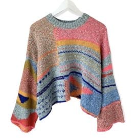 Multicolored Cropped Sweater by Sincerely Jules at Sincerely Jules