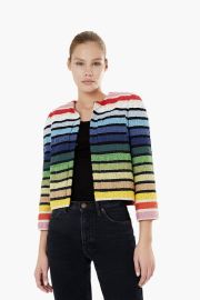 Multicolored Striped Short Jacket at Sonia Rykiel