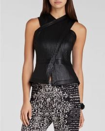 Munson Faux Leather top at Bcbgmaxazria