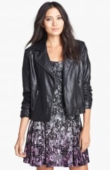 Mural Quilted Shoulder Faux Leather Moto Jacket at Nordstrom