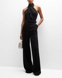 Murphy High-Neck Wide-Leg Jumpsuit at Neiman Marcus