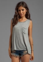 Muscle tank in grey by Daydreamer at Revolve