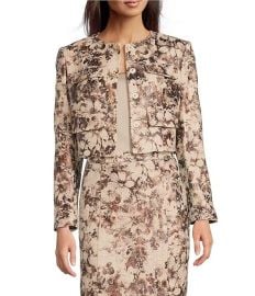 Muse by Marchesa Coordinating Aspen Foil Tweed Button Front Jacket Dillardx27s at Dillards