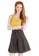 Musee Matisse Skirt in Black Dots at ModCloth