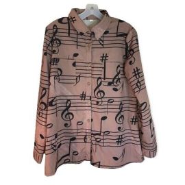 Musical Note Button Down Shirt eBay at eBay