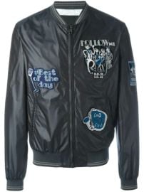 Musical Patch Bomber Jacket by Dolce and Gabbana at Farfetch