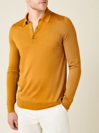 Mustard Fine Silk-Cashmere Polo LUCA FALONI at Luca Faloni