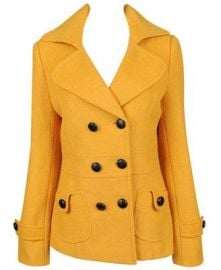 Mustard Peacoat at Forever 21