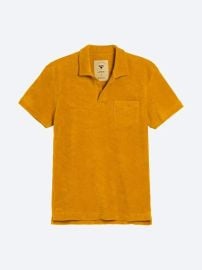 Mustard Polo Terry Shirt by OAS at OAS