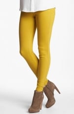 Mustard yellow skinny jeggings at Nordstrom