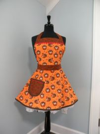 MyEmptyNestDesigns Thanksgiving Turkey Full Apron at Etsy