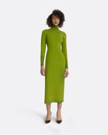 Myaree Olive Knit Midi Dress Maison Safiyaa USA at Safiyaa