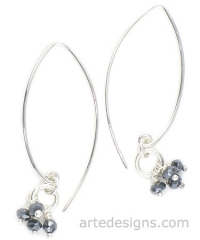 Mystic Sapphire Sliver Earrings at Arte Designs