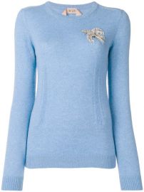 N  186 21 Embellished Long-sleeve Sweater - Farfetch at Farfetch