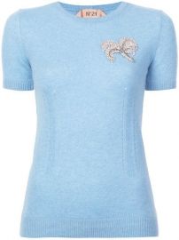 N  186 21 Embellished Short-sleeve Sweater - Farfetch at Farfetch