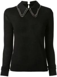 N  21 embellished collar jumper embellished collar jumper at Farfetch