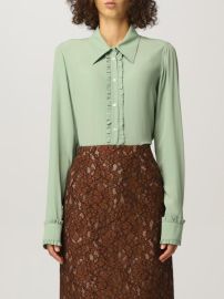 N 21 N 21 shirt in silk blend - Green N 21 shirt G011 5111 online on GIGLIOCOM at Giglio