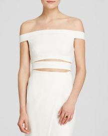 N Nicholas Top - Off Shoulder Strap Crop at Bloomingdales