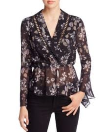 N Nicholas Watercolor Floral Wrap Top - 100  Bloomingdale  039 s Exclusive at Bloomingdales