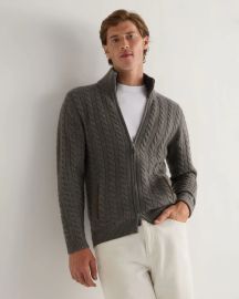 N Pearl Richmond Cable Cashmere Cardigan at N Pearl