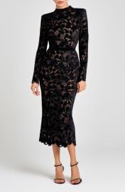 NADINE MERABI Long Sleeve Lace Cocktail Dress at Nordstrom