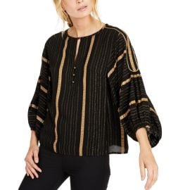 NANETTE LEPORE NEW Women's Metallic-striped Button Front Blouse Shirt Top TEDO at eBay