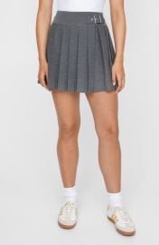 NASTY GAL Buckle Detail Pleated Miniskirt at Nordstrom