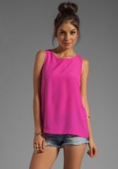 NAVEN Long Muscle Tank in Pop Pink at Revolve