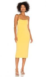 NBD Carmensita Midi Dress in Pastel Yellow from Revolve com at Revolve