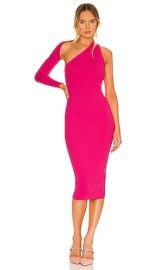 NBD Kaiya Midi Dress in Hot Pink at Revolve