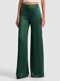 NESSI TROUSER in GREEN MYSTIQUE ALICE OLIVIA at Alice + Olivia