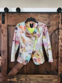 NEW amp RARE Ted Baker Electric Daydream Biker Saamsa Jacket aposMovieapos HANNA MARIN 1 eBay at eBay