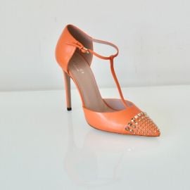 NIB GUCCI STUDDED T-STRAP LEATHER HIGH HEEL PUMPS SHOES SZ EU 38 US 8 eBay at eBay