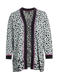 NIC   ZOE  Plus Size - Leopard Knit Multitasker Cardigan at Saks Fifth Avenue