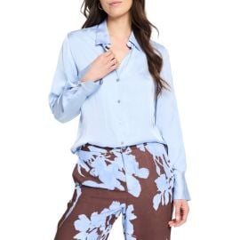 NIC+ZOE Glossy Button-Up Shirt at Nordstrom