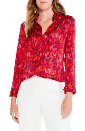 NIC+ZOE Mix Mingle Long Sleeve Blouse at Nordstrom