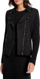 NIC+ZOE Women's Mixed Media Moto Jacket at Amazon