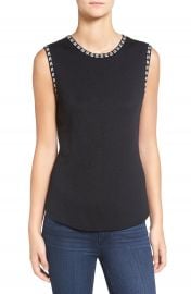 NIC ZOE  Double Stitch  Sleeveless Knit Top   Regular   Petite at Nordstrom