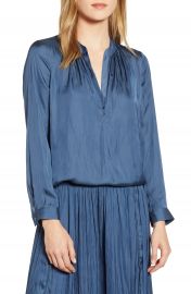 NIC ZOE Destination Split Neck Blouse  Regular  amp  Petite    Nordstrom at Nordstrom