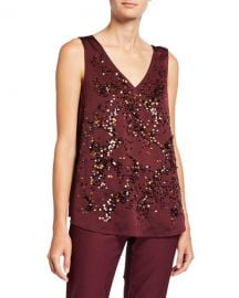 NIC ZOE Plus Size In Sequence V-Neck Tank at Neiman Marcus