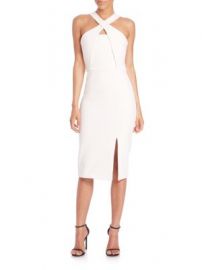 NICHOLAS - Bonded Crepe Cross-Over Dress at Saks Off 5th