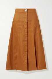 NICHOLAS - Masala linen midi skirt at Net A Porter